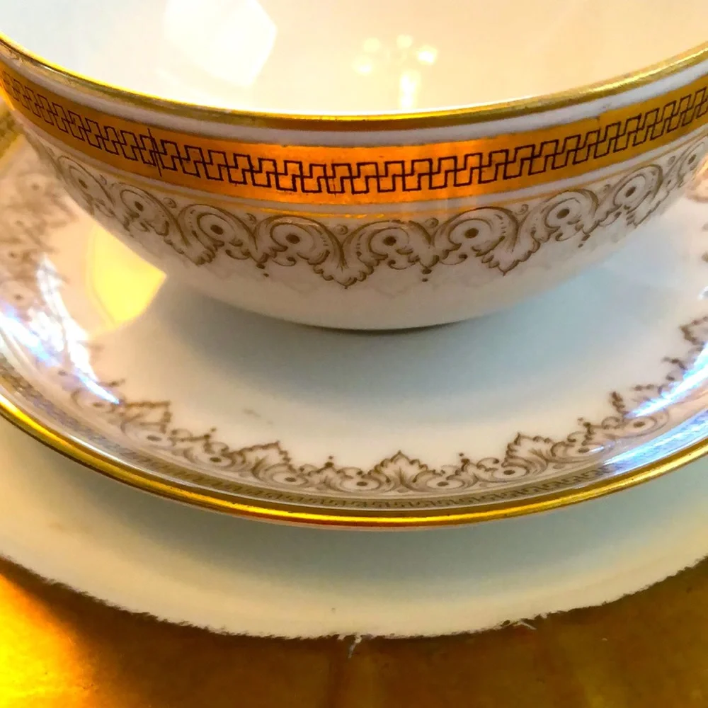 GRATIS- EUC- Pristine PL Limoges France, M. Redon Teacup & Saucer - Picture 2 of 13